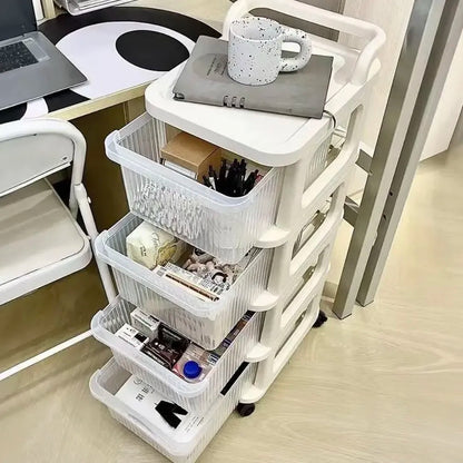 Home Rolling Storage Cart Multi Layer Organizer for Living Room Bedroom Bedside Dormitory