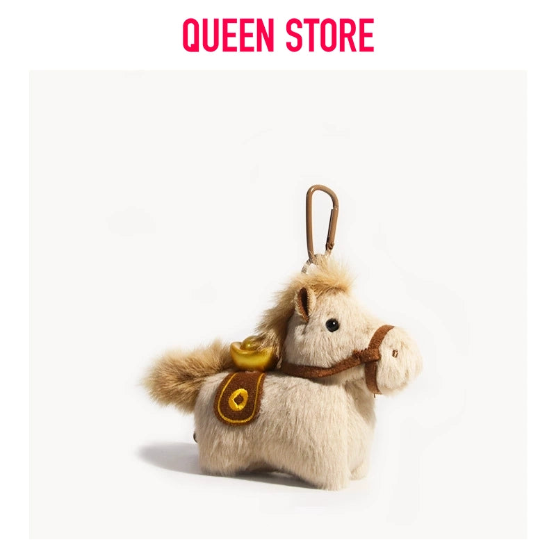 Cute Plush Pony Keychain Soft Stuffed Horse Keychain Bag Charm Car Pendant Toy