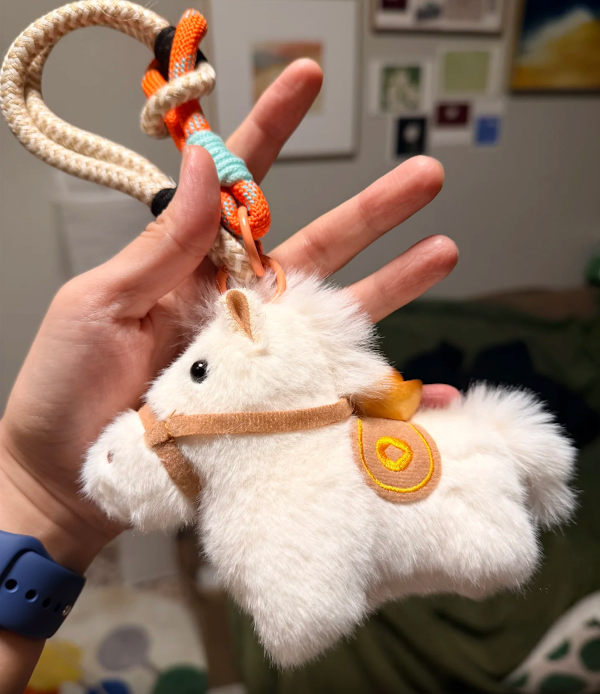 Cute Plush Pony Keychain Soft Stuffed Horse Keychain Bag Charm Car Pendant Toy