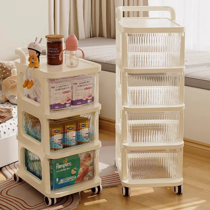 Home Rolling Storage Cart Multi Layer Organizer for Living Room Bedroom Bedside Dormitory