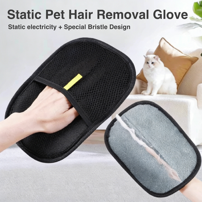 2 in 1 Pet Grooming Glove Double Sided Hair Remover and Lint Brush for Cats and Dogs