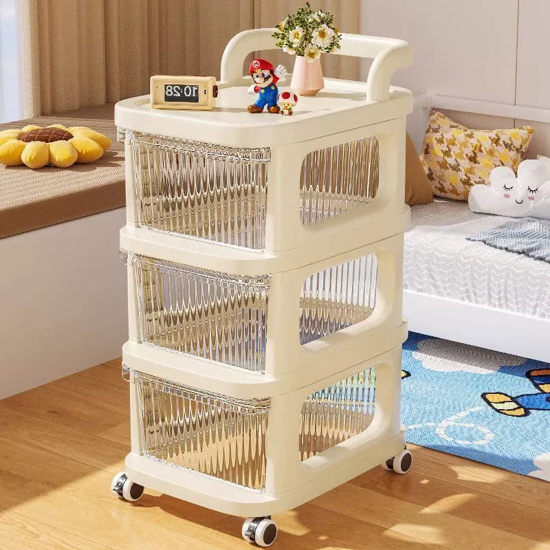 Home Rolling Storage Cart Multi Layer Organizer for Living Room Bedroom Bedside Dormitory