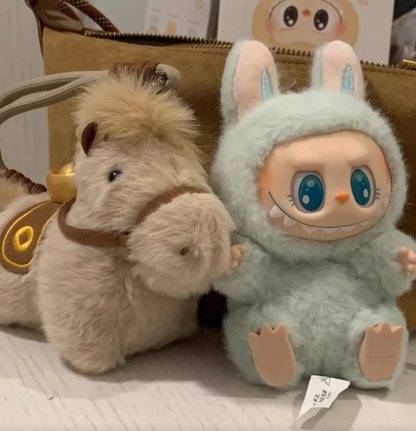 Cute Plush Pony Keychain Soft Stuffed Horse Keychain Bag Charm Car Pendant Toy