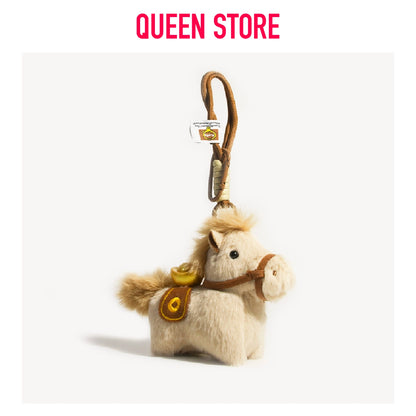 Cute Plush Pony Keychain Soft Stuffed Horse Keychain Bag Charm Car Pendant Toy