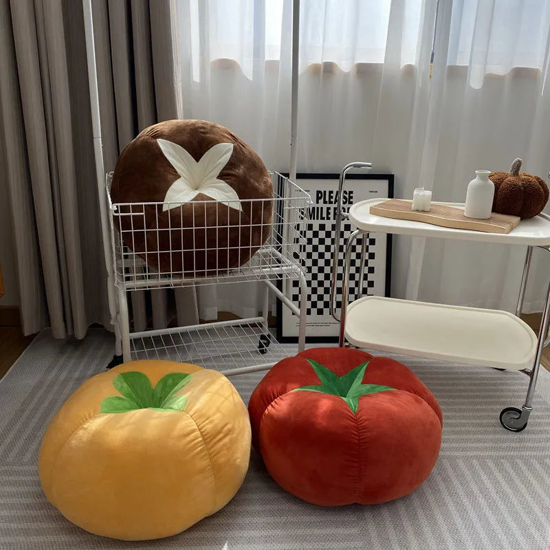 Creative Mushroom Tomato Plush Pillow Soft Sofa Cushion for Home Decor