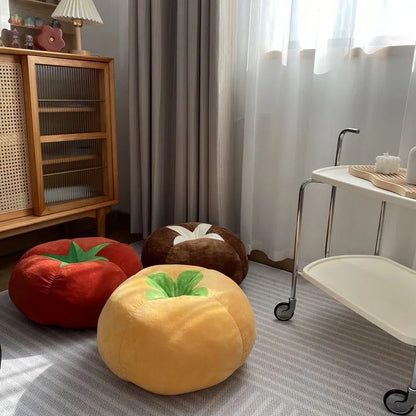 Creative Mushroom Tomato Plush Pillow Soft Sofa Cushion for Home Decor