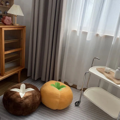 Creative Mushroom Tomato Plush Pillow Soft Sofa Cushion for Home Decor