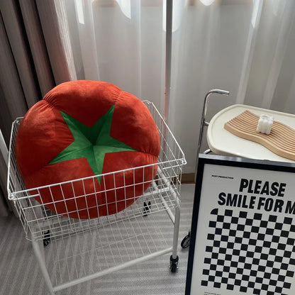 Creative Mushroom Tomato Plush Pillow Soft Sofa Cushion for Home Decor