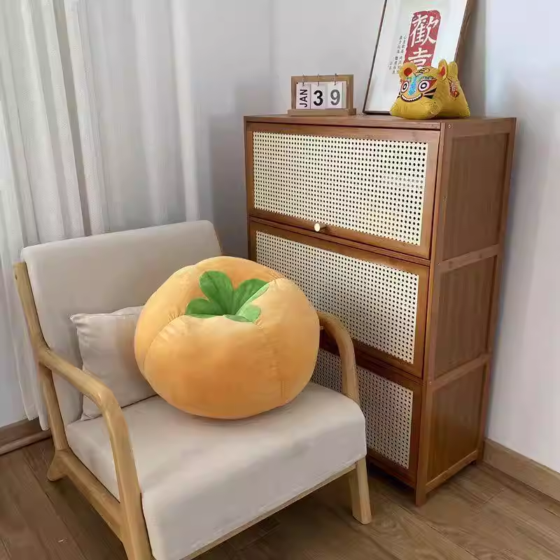 Creative Mushroom Tomato Plush Pillow Soft Sofa Cushion for Home Decor